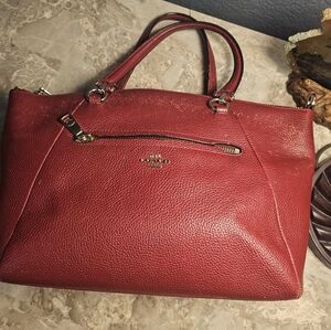 Coach Prairie Burgundy Satchel. 2 Strap